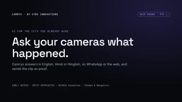 Cover of the Camryx investor deck
